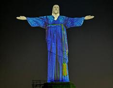 Hanbok image projected on iconic Jesus statue in Brazil