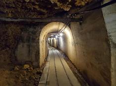 Shown is an underground shaft built after the Meiji era at the Aikawa Gold and Silver Mine on the island.